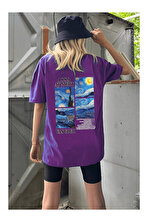 Unisex Van Gogh Baskılı Oversize Tshirt - 3 Al 1 Öde