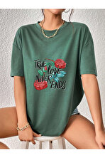 Unisex True Tasarım Basklı Tshirt - 3 Al 1 Öde
