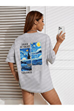 Unisex Van Gogh Baskılı Oversize Tshirt - FLO 3 Al 1 Öde