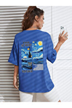 Unisex Van Gogh Baskılı Oversize Tshirt - 3 Al 1 Öde
