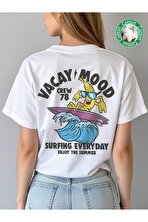 Unisex Vacay Mood Baskılı Tasarım Tshirt - FLO 3 Al 1 Öde