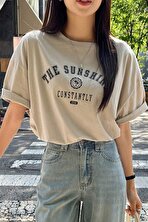 Unisex The Sunshine Baskılı Tasarım Tshirt - FLO 3 Al 1 Öde