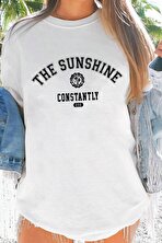 Unisex The Sunshine Baskılı Tasarım Tshirt - 3 Al 1 Öde
