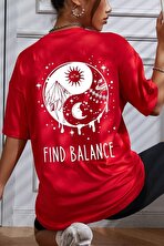 Unisex Yin & Yang Baskılı T-shirt - 3 Al 1 Öde