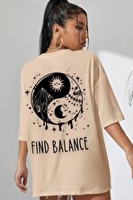 Unisex Yin & Yang Baskılı T-shirt - FLO 3 Al 1 Öde