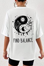 Unisex Yin & Yang Baskılı T-shirt - 3 Al 1 Öde