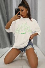 Green Angel Baskılı T-shirt - FLO 3 Al 1 Öde