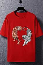 Unisex Tiger Baskılı T-shirt - 3 Al 1 Öde