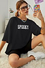 Unisex Spooky Baskılı T-shirt - FLO 3 Al 1 Öde