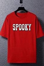 Unisex Spooky Baskılı T-shirt - 3 Al 1 Öde