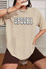 Unisex Spooky Baskılı T-shirt - 3 Al 1 Öde