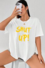Unisex Shut Up Baskılı T-shirt - FLO 3 Al 1 Öde