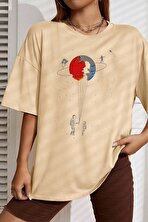 Unisex Evren Temalı Baskılı T-shirt - FLO 3 Al 1 Öde