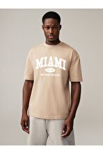 Pamuklu Miami Baskılı Oversize T-shirt - 3 Al 1 Öde