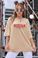 Unisex Michigan Baskılı T-shirt - FLO 3 Al 1 Öde