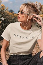 Unisex Dreamer Baskılı Oversize Tshirt - FLO 3 Al 1 Öde