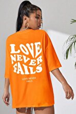 Unisex Love Never Fails Baskılı T-shirt - 3 Al 1 Öde
