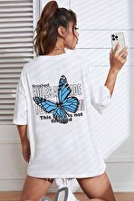 Unisex Kelebek Baskılı T-shirt - FLO 3 Al 1 Öde