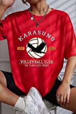 Unisex Karasuno Baskılı T-shirt - 3 Al 1 Öde