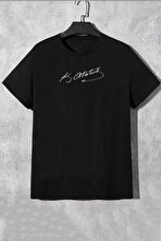 Unisex K.atatürk Imza Baskılı T-shirt - 3 Al 1 Öde