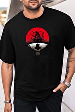 Unisex Itachi Uchiha Baskılı T-shirt - FLO 3 Al 1 Öde
