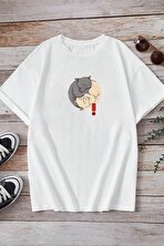 Unisex Kedi Baskılı T-shirt - 3 Al 1 Öde