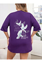 Love And Peace Baskılı Unisex Oversize Tshirt - FLO 3 Al 1 Öde