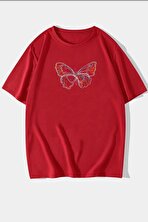 Unisex Butterfly Baskılı T-shirt - FLO 3 Al 1 Öde