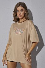 Unisex Butterfly Baskılı T-shirt - FLO 3 Al 1 Öde