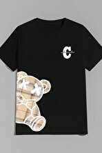 Unisex Pattern Bear Baskılı Tasarım Tshirt - 3 Al 1 Öde