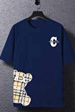 Unisex Pattern Bear Baskılı Tasarım Tshirt - 3 Al 1 Öde
