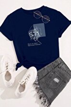 Unisex Minimal line drawing Baskılı T-shirt - 3 Al 1 Öde