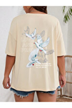 Love And Peace Baskılı Unisex Oversize Tshirt - 3 Al 1 Öde