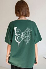 Unisex Drawing Butterflies Tasarım T-shirt - FLO 3 Al 1 Öde