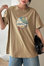 Unisex Neighbor's Ukiyo E Baskılı T-shirt - 3 Al 1 Öde