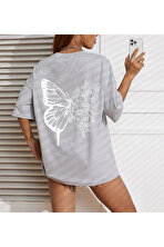 Unisex Drawing Butterflies  Tasarım T-shirt - 3 Al 1 Öde