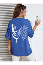 Unisex Drawing Butterflies  Tasarım T-shirt - FLO 3 Al 1 Öde