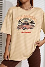 Unisex California Baskılı T-shirt - 3 Al 1 Öde