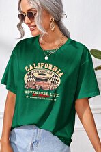 Unisex California Baskılı T-shirt - FLO 3 Al 1 Öde