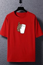 Unisex Tupac Coffee Baskılı T-shirt - FLO 3 Al 1 Öde
