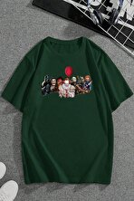 Korku Karakterleri Baskılı Unisex Oversize Tshirt - FLO 3 Al 1 Öde