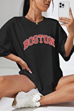 Unisex Boston Baskılı T-shirt - FLO 3 Al 1 Öde