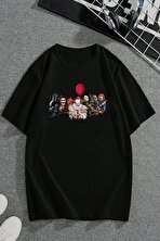 Korku Karakterleri Baskılı Unisex Oversize Tshirt - 3 Al 1 Öde