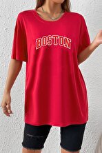 Unisex Boston Baskılı T-shirt - FLO 3 Al 1 Öde