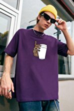 Unisex Tupac Coffee Baskılı T-shirt - 3 Al 1 Öde