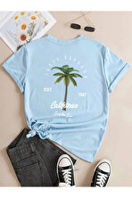 California Baskılı Unisex Oversize Tshirt - 3 Al 1 Öde
