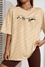 Unisex Michelangelo Baskılı T-shirt - FLO 3 Al 1 Öde
