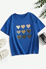 Unisex Kalp Baskılı T-shirt - FLO 3 Al 1 Öde