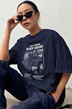 Unisex KeepGoing Baskılı Tasarım Tshirt - 3 Al 1 Öde