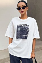 Unisex KeepGoing Baskılı Tasarım Tshirt - FLO 3 Al 1 Öde